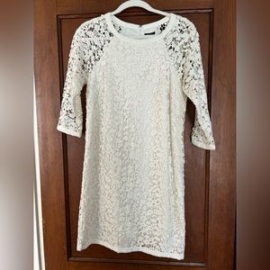 Vintage Ann Taylor Ivory lace sheath dress